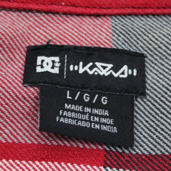 DC Shoes Shirt - Flannel Plaid Pattern - Men's Large - Picture 9 of 10